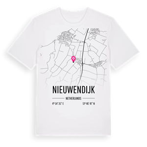 Nieuwendijk karta t-shirt – ekologisk bomull t-shirt från Pinshirt