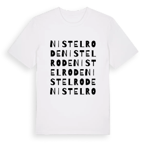 Nistelrode ordlek t-shirt – ekologisk bomull t-shirt från Pinshirt