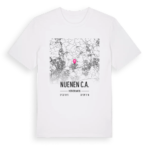 Nuenen c.a. karta t-shirt – ekologisk bomull t-shirt från Pinshirt