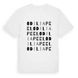 Odiliapeel ordlek t-shirt – ekologisk bomull t-shirt från Pinshirt