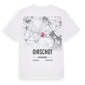 Oirschot karta t-shirt – ekologisk bomull t-shirt från Pinshirt
