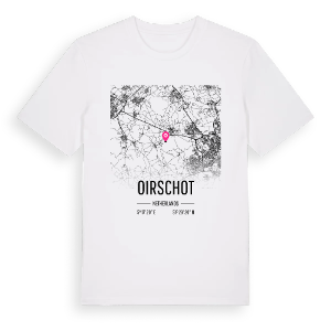 Oirschot karta t-shirt – ekologisk bomull t-shirt från Pinshirt