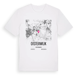 Oisterwijk karta t-shirt – ekologisk bomull t-shirt från Pinshirt