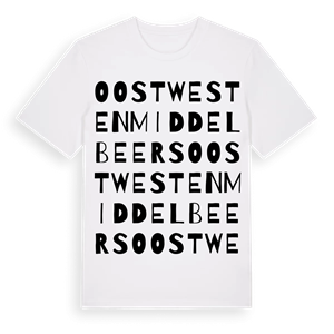 Oost West en Middelbeers ordlek t-shirt – ekologisk bomull t-shirt från Pinshirt