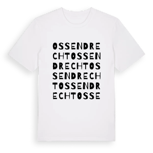 Ossendrecht ordlek t-shirt – ekologisk bomull t-shirt från Pinshirt