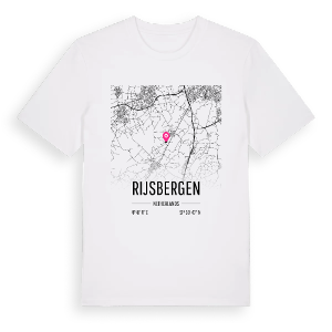 Rijsbergen karta t-shirt – ekologisk bomull t-shirt från Pinshirt