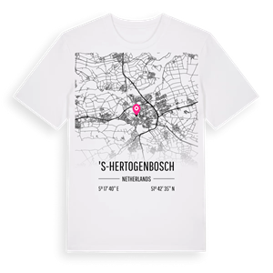's-Hertogenbosch karta t-shirt – ekologisk bomull t-shirt från Pinshirt
