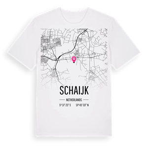 Schaijk karta t-shirt – ekologisk bomull t-shirt från Pinshirt