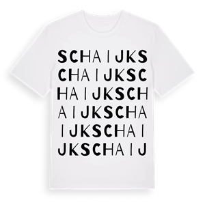 Schaijk ordlek t-shirt – ekologisk bomull t-shirt från Pinshirt