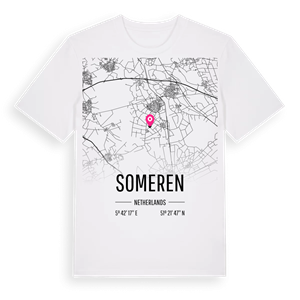 Someren karta t-shirt – ekologisk bomull t-shirt från Pinshirt