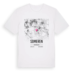 Someren karta t-shirt – ekologisk bomull t-shirt från Pinshirt