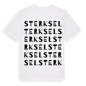 Sterksel ordlek t-shirt – ekologisk bomull t-shirt från Pinshirt