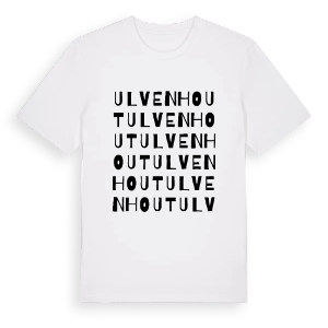 Ulvenhout ordlek t-shirt – ekologisk bomull t-shirt från Pinshirt