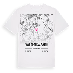 Valkenswaard karta t-shirt – ekologisk bomull t-shirt från Pinshirt