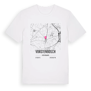 Vorstenbosch karta t-shirt – ekologisk bomull t-shirt från Pinshirt