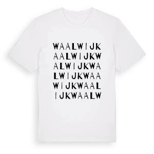 Waalwijk ordlek t-shirt – ekologisk bomull t-shirt från Pinshirt