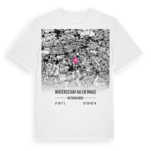 Waterschap Aa en Maas karta t-shirt – ekologisk bomull t-shirt från Pinshirt
