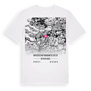 Waterschap Brabantse Delta karta t-shirt – ekologisk bomull t-shirt från Pinshirt