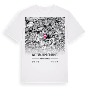 Waterschap De Dommel karta t-shirt – ekologisk bomull t-shirt från Pinshirt