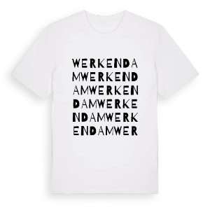 Werkendam ordlek t-shirt – ekologisk bomull t-shirt från Pinshirt