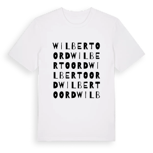 Wilbertoord ordlek t-shirt – ekologisk bomull t-shirt från Pinshirt