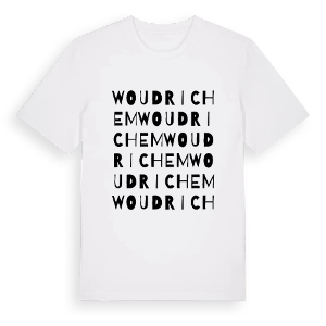 Woudrichem ordlek t-shirt – ekologisk bomull t-shirt från Pinshirt