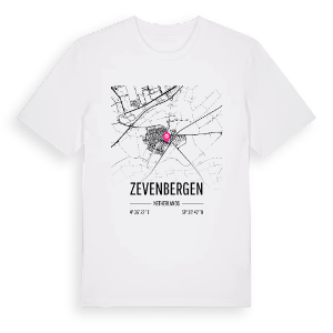Zevenbergen karta t-shirt – ekologisk bomull t-shirt från Pinshirt