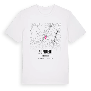 Zundert karta t-shirt – ekologisk bomull t-shirt från Pinshirt