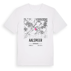 Aalsmeer karta t-shirt – ekologisk bomull t-shirt från Pinshirt