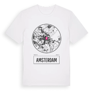 Amsterdam t-shirt – ekologisk bomull t-shirt från Pinshirt