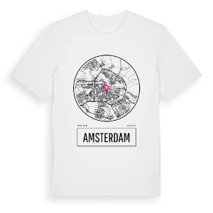 Amsterdam t-shirt – ekologisk bomull t-shirt från Pinshirt