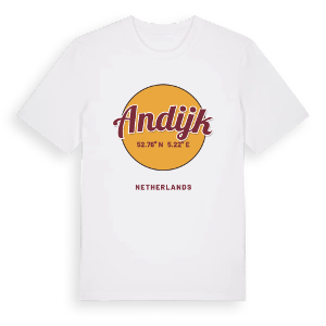 Andijk cirkel t-shirt – ekologisk bomull t-shirt från Pinshirt
