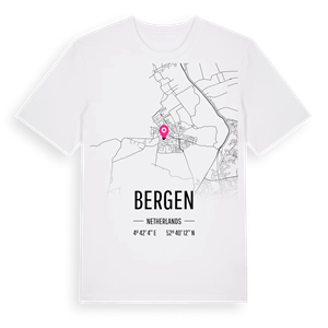 Bergen karta t-shirt – ekologisk bomull t-shirt från Pinshirt