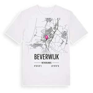 Beverwijk karta t-shirt – ekologisk bomull t-shirt från Pinshirt
