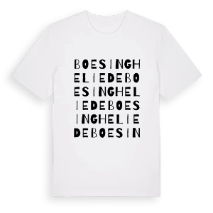 Boesingheliede ordlek t-shirt – ekologisk bomull t-shirt från Pinshirt