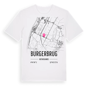 Burgerbrug karta t-shirt – ekologisk bomull t-shirt från Pinshirt