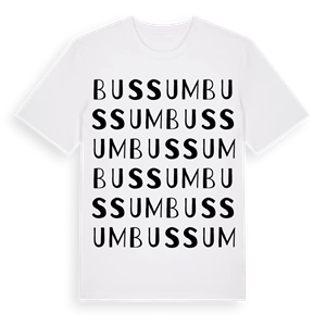 Bussum ordlek t-shirt – ekologisk bomull t-shirt från Pinshirt