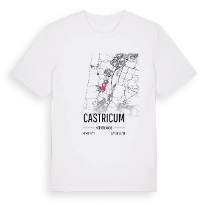 Castricum karta t-shirt – ekologisk bomull t-shirt från Pinshirt