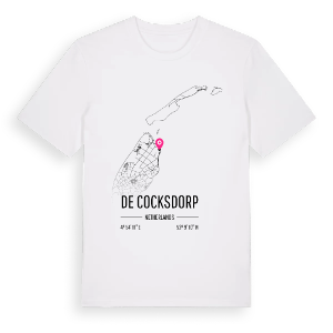 De Cocksdorp karta t-shirt – ekologisk bomull t-shirt från Pinshirt