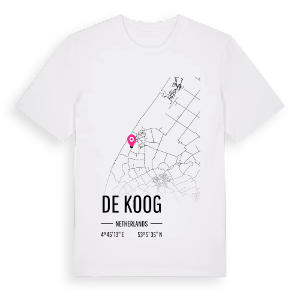 De Koog karta t-shirt – ekologisk bomull t-shirt från Pinshirt
