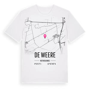 De Weere karta t-shirt – ekologisk bomull t-shirt från Pinshirt