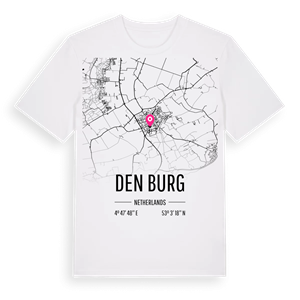 Den Burg karta t-shirt – ekologisk bomull t-shirt från Pinshirt