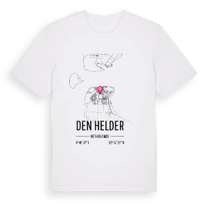 Den Helder karta t-shirt – ekologisk bomull t-shirt från Pinshirt