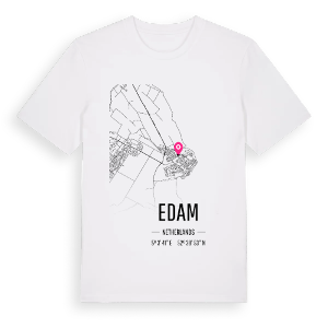 Edam karta t-shirt – ekologisk bomull t-shirt från Pinshirt