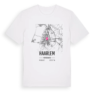 Haarlem karta t-shirt – ekologisk bomull t-shirt från Pinshirt