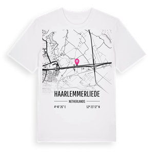Haarlemmerliede karta t-shirt – ekologisk bomull t-shirt från Pinshirt