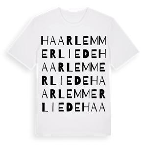 Haarlemmerliede ordlek t-shirt – ekologisk bomull t-shirt från Pinshirt