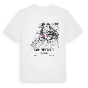 Haarlemmermeer karta t-shirt – ekologisk bomull t-shirt från Pinshirt