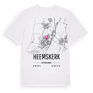 Heemskerk karta t-shirt – ekologisk bomull t-shirt från Pinshirt
