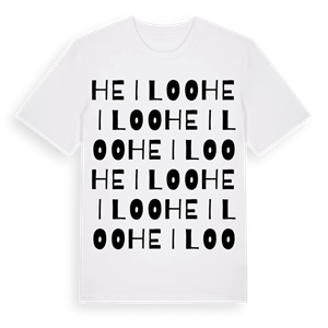 Heiloo ordlek t-shirt – ekologisk bomull t-shirt från Pinshirt